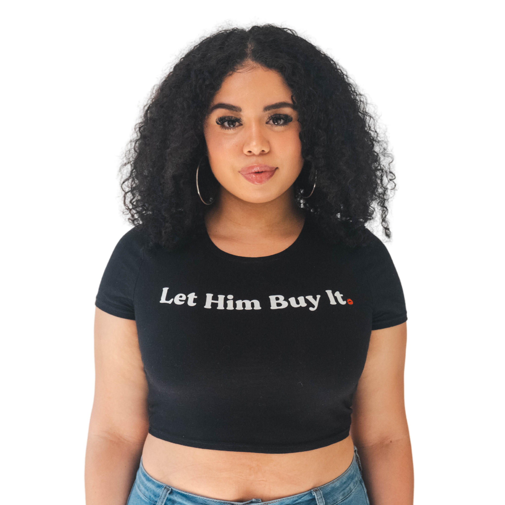Black Let Him Buy It Baby Tee