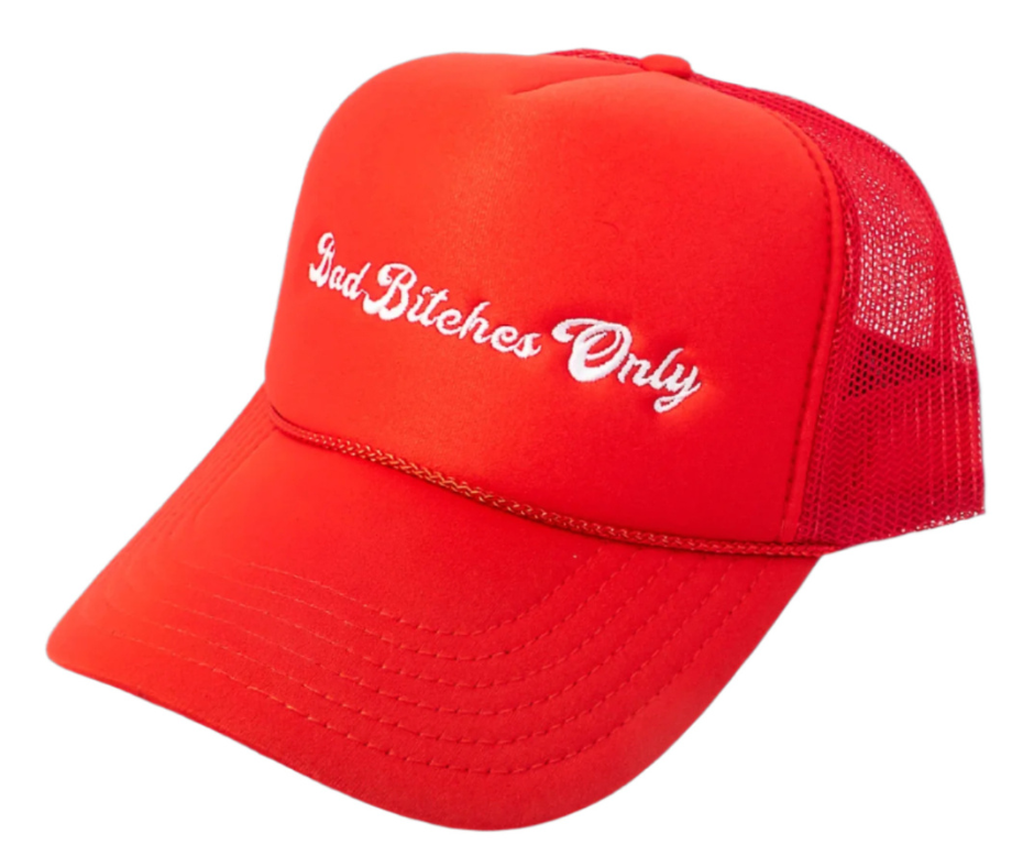 Red Bad Bitches Only Classic Trucker Hat