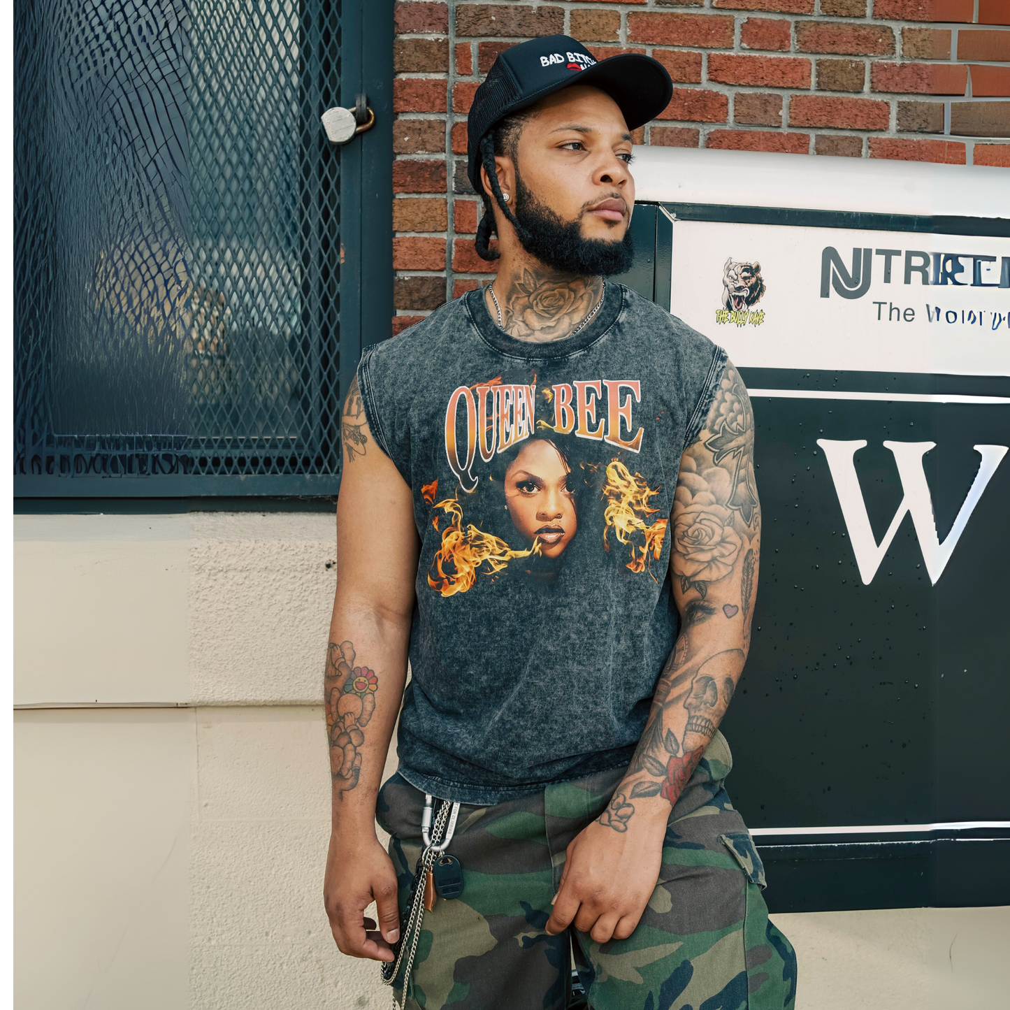 Men's Queen Bee Vintage Muscle Tee