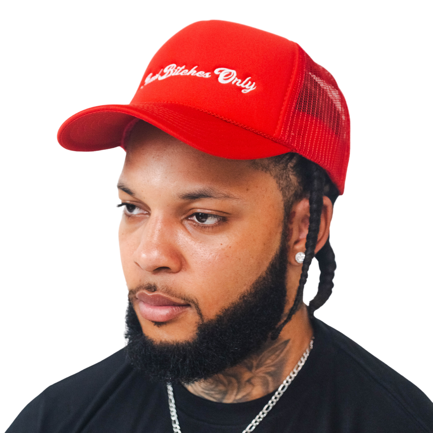 Red Bad Bitches Only Classic Trucker Hat