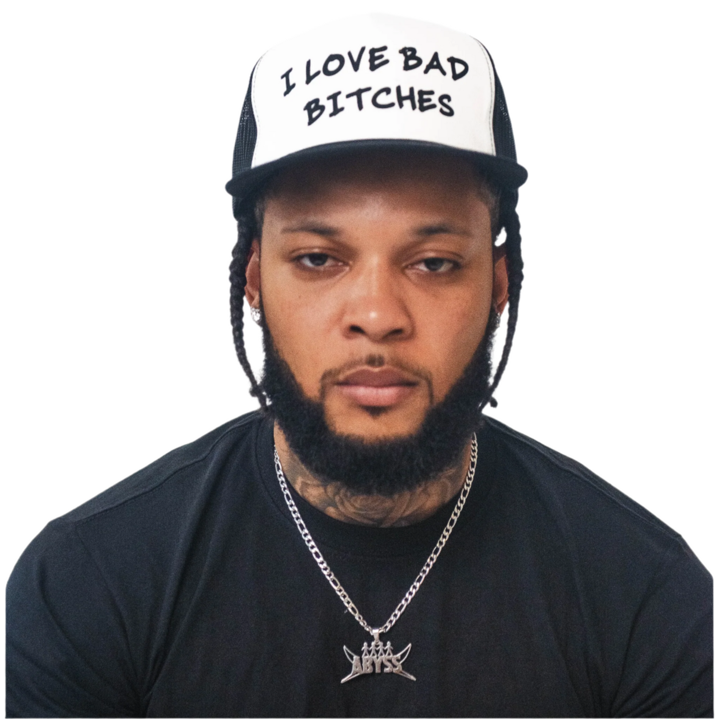 White/Black  “I Love Bad Bitches” Trucker Hat