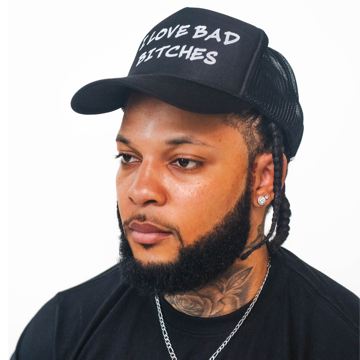 Black “I Love Bad Bitches”  Trucker Hat