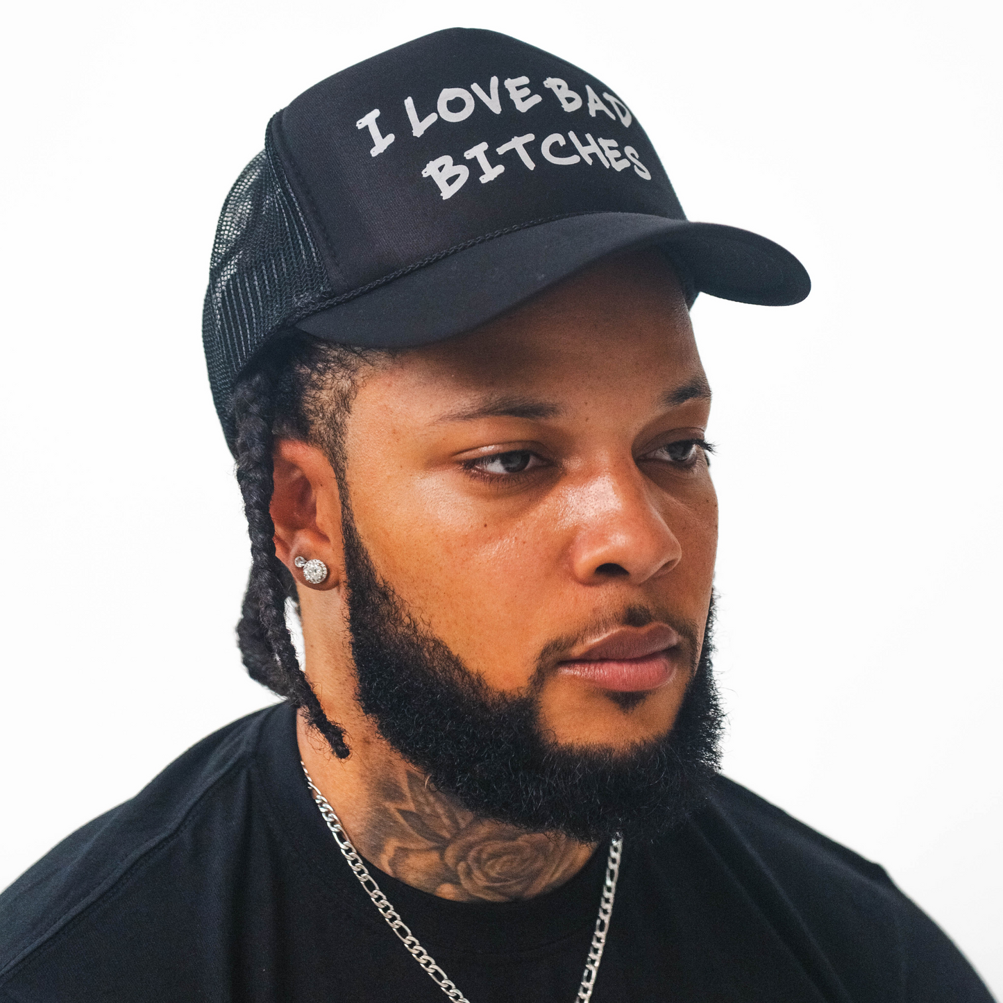 Black “I Love Bad Bitches”  Trucker Hat