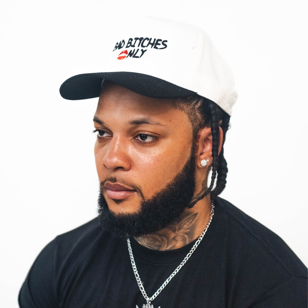 White 'Bad Bitches  💋nly' Trucker Hat