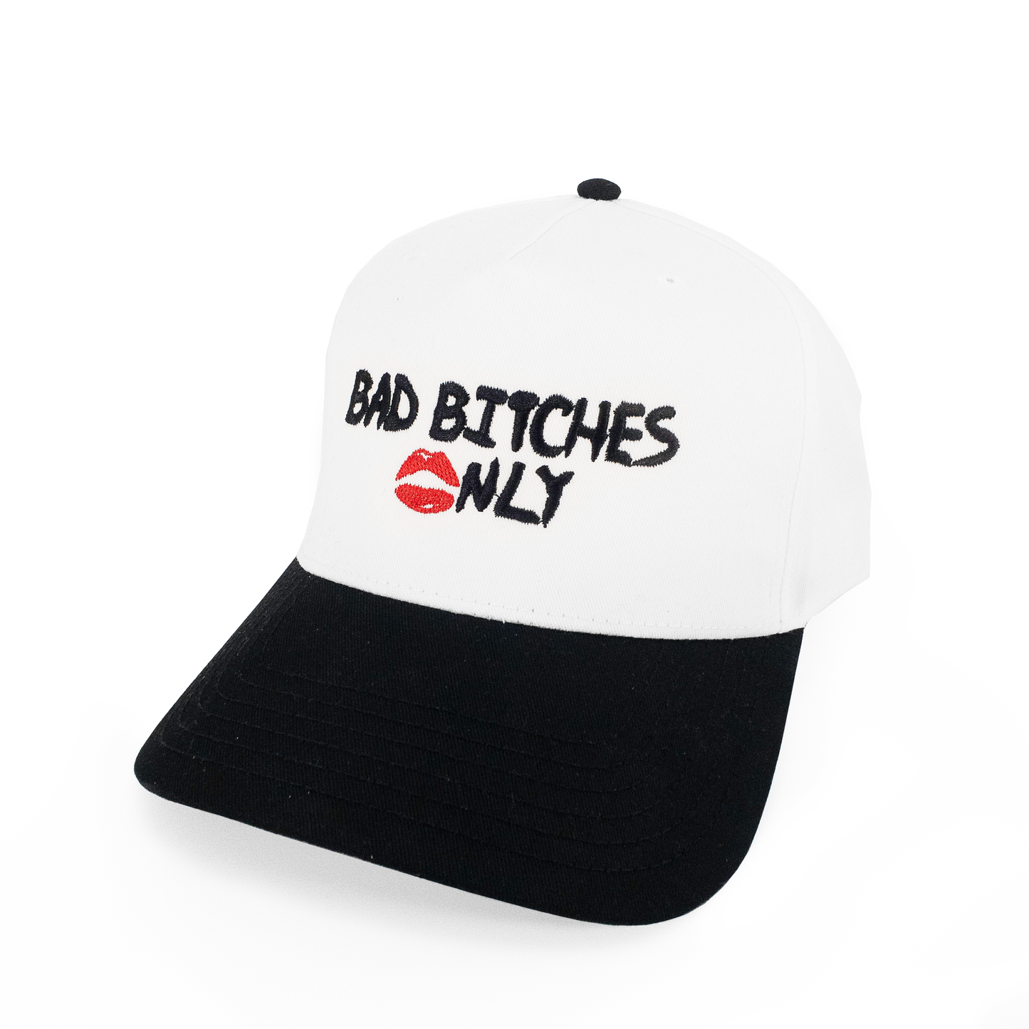 White 'Bad Bitches  💋nly' Trucker Hat