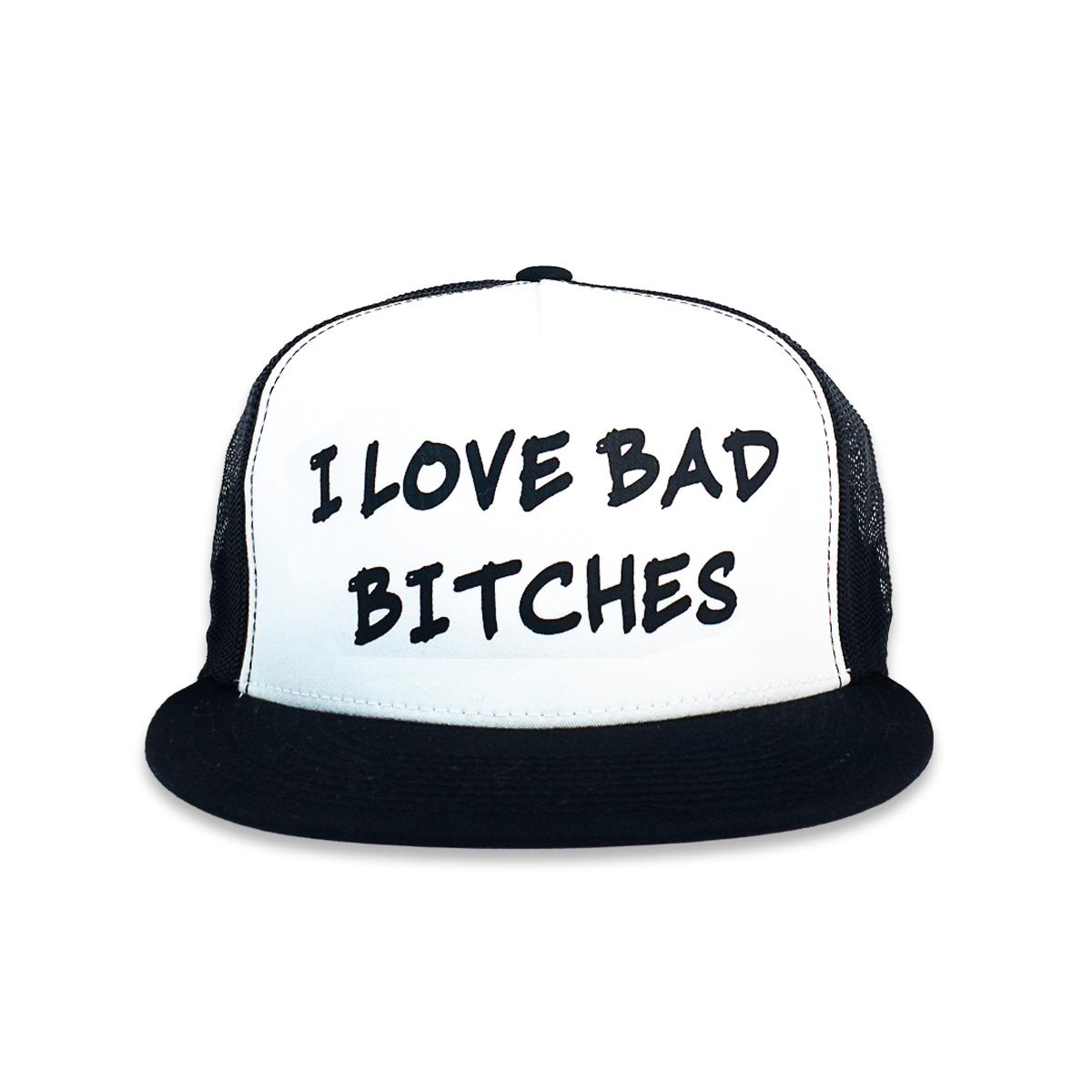 White/Black  “I Love Bad Bitches” Trucker Hat