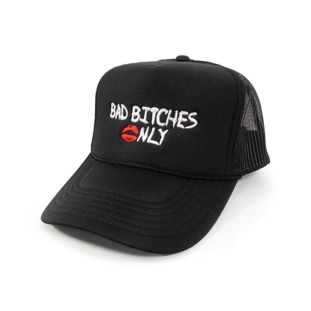 Black 'Bad Bitches  💋nly' Trucker Hat